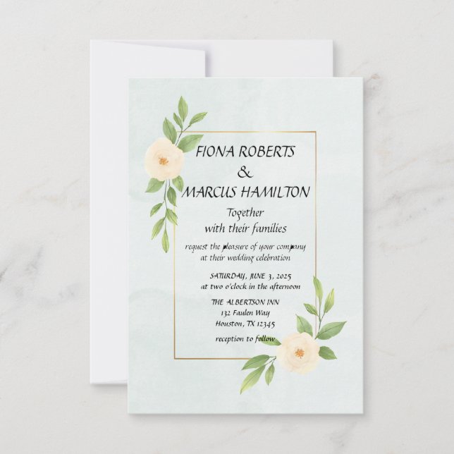 Rustic Minimalist Elegant Save the Date Card (Front)