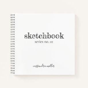 Rustic Minimalist Hand Lettered Sketchbook Notebook