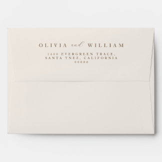 Rustic Minimalist Modern Wedding  Envelope