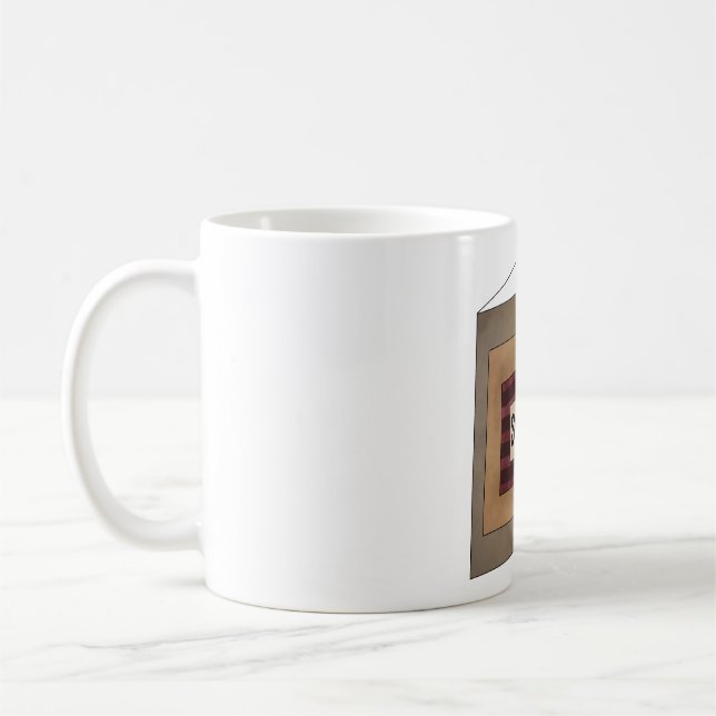 Rustic Minimalist Simplify Word Art Sign Coffee Mug (Left)
