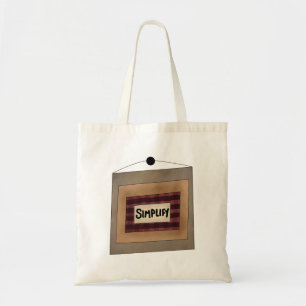 Rustic Minimalist Simplify Word Art Sign Tote Bag