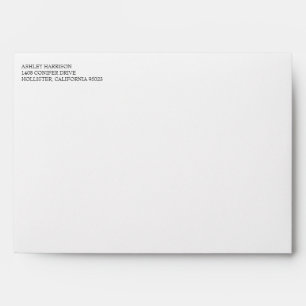 Rustic Minimalist Watercolor Pines Matching Envelope