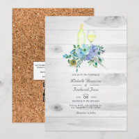 Rustic Mint Boho QR Code RSVP Wine Tasting Wedding