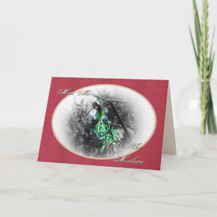 Rustic Mistletoe Yule Winter Solstice Holiday Card