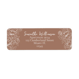 Rustic Mocha Mousse Classic Mariage Adresse de ret