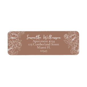 Rustic Mocha Mousse Classic Mariage Adresse de ret