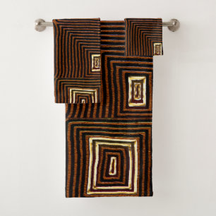 Rustic Mod Kuba  Bath Towel Set