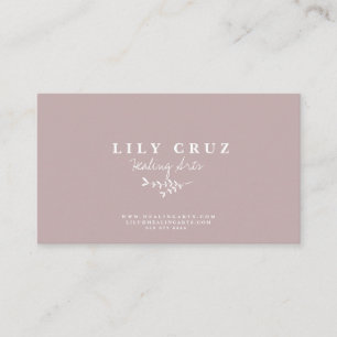 Rustic Modern Botanical Calligraphy Business Card