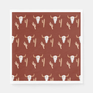 Rustic Modern Cowboy Cactus Beer Boy Baby Shower  Napkin