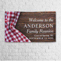 Rustic Modern Family Reunion Picnic BBQ Party Tree
