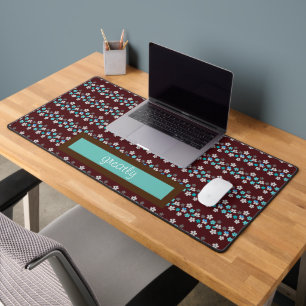 Rustic Modern Floral  Desk Mat