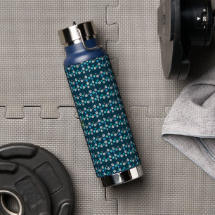 Rustic Modern Floral Pattern Water Bottle