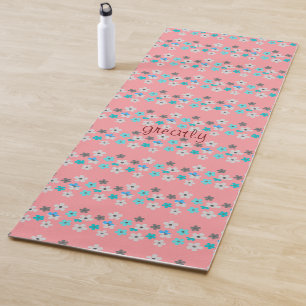 Rustic Modern Floral  Yoga Mat