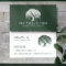 Rustic Modern Green & White Willow Tree Logo