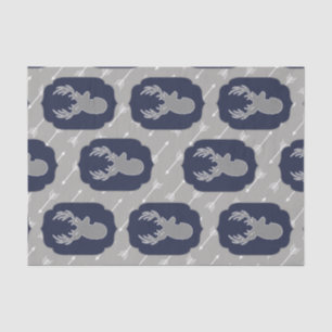 Rustic Modern Grey Deer & White Arrows Tissue Paper