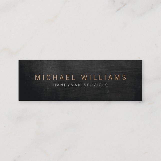 Rustic Modern Handyman, Builder Thin Business Card (Front)