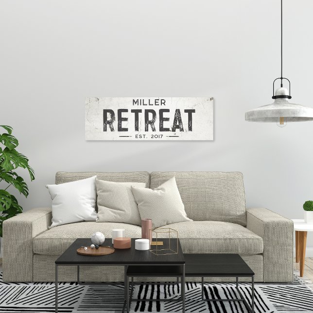 Rustic Modern Industrial Farmhouse Retreat Long Canvas Print (Creator Uploaded)