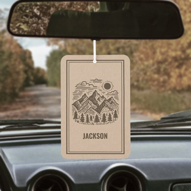 Rustic Modern Mountain Custom  Air Freshener (Modern Rustic Mountains Custom Air Freshener )