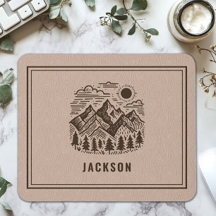 Rustic Modern Mountain Custom  Mouse Pad