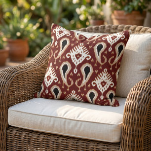 Rustic Modern Native Tribal Art Pattern Cabin Outdoor Pillow