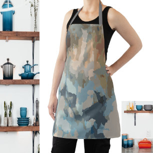 Rustic modern nature colours organic shapes  apron