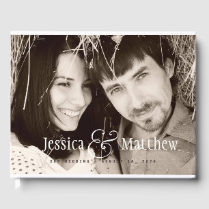 Rustic Modern Photo Mariage Livre d'invité