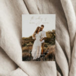 Rustic Modern Photo Script Wedding Invitation<br><div class="desc">Create your own rustic DIY photo wedding invitation with classic serif script and handwritten calligraphy on a modern minimalist design. Showcase your stunning engagement photos and share them with your loved ones for a unique,  personalized wedding invitation.</div>