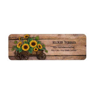 Rustic Modern Sunflower Carriage Baby Shower