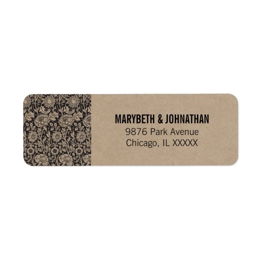 Rustic Modern We Do Wedding Return Address Label