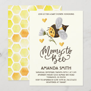 Rustic Mommy To Bee Baby Shower Invitation