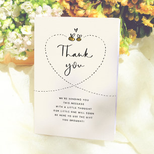 Rustic Mommy to Bee Baby Shower Thank You Card
