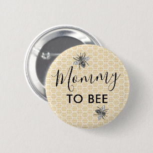 Rustic Mommy to Bee Name Tag Baby Shower 2 Inch Round Button