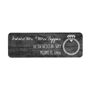 Rustic Monochrome Engagement / Save the Date Chalk