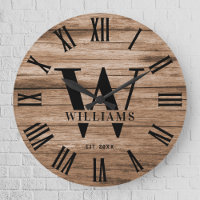 Rustic Monogram Farmhouse Custom Family Name