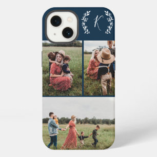 Rustic Monogram Photo Collage iPhone 13 Case