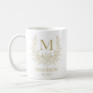 Rustic monogram Sand personalized initial  Coffee Mug