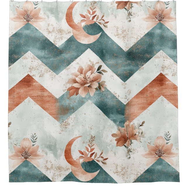 Rustic Moon Floral Chevron Earthy Pattern (3) (Front)