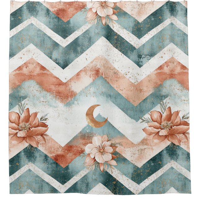 Rustic Moon Floral Chevron Earthy Pattern (4) (Front)