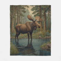 Rustic moose boho woodland forest adventure