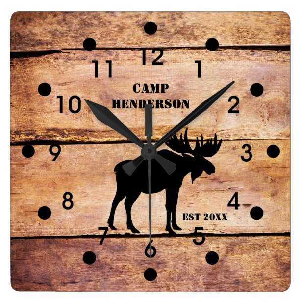 Cabin Decor Wall Clocks Zazzle.ca