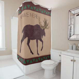 Rustic Moose Faux Leather-Look Home Decor
