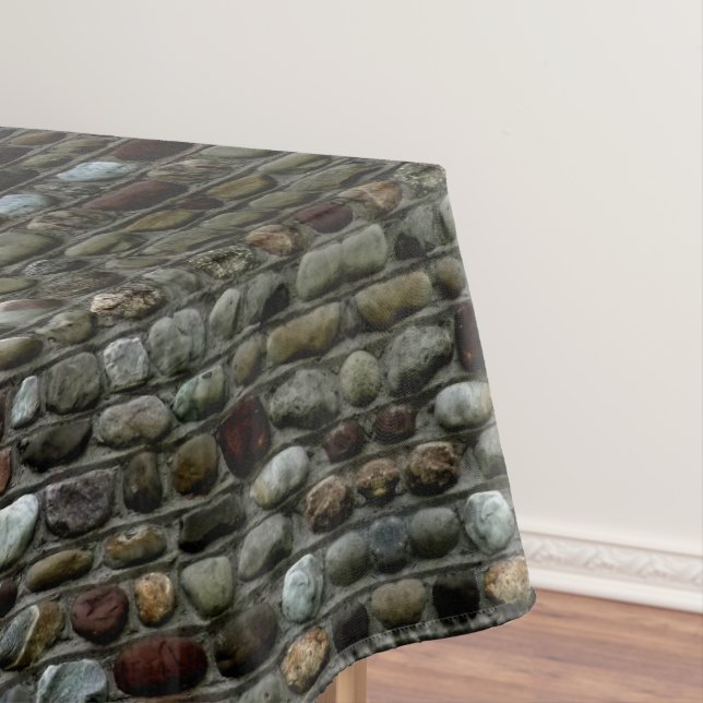 Rustic Mosaic Rocks Pattern Tablecloth (In Situ)