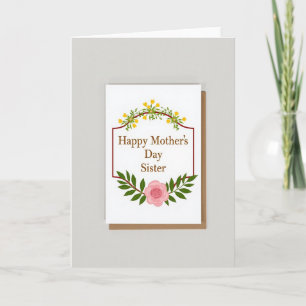Rustic Mothers Day Sister Love Card