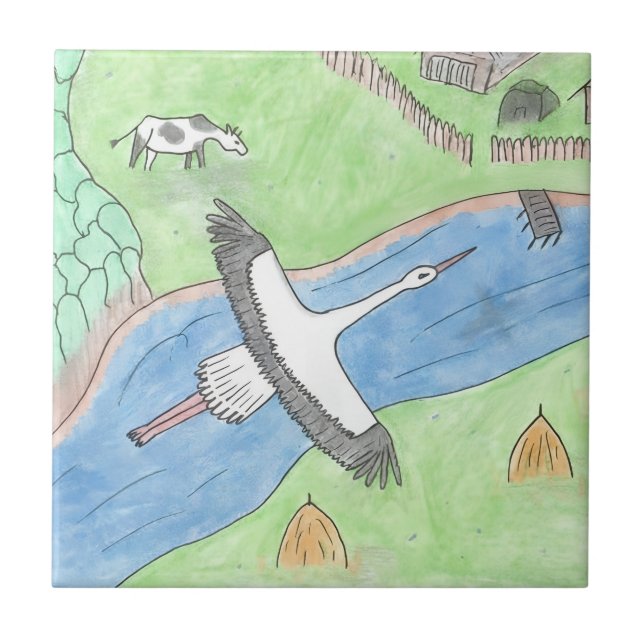 "Rustic motifs" Tile (Front)