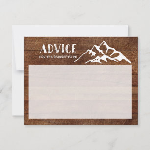 Rustic Mountain Advice for Parents Insert Card