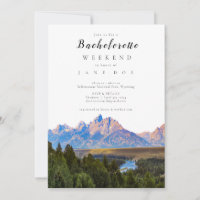 Rustic Mountain Bachelorette Party Invitation