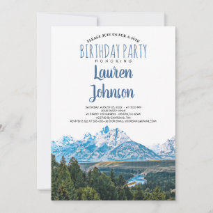 Rustic Mountain Birthday Party Invitation
