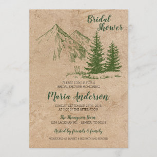 Rustic Mountain Bridal Shower Invitation