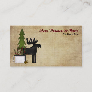 Rustic Mountain Country Moose Carte de visite