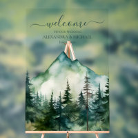 Rustic Mountain Forest Evergreen Tree Wedding